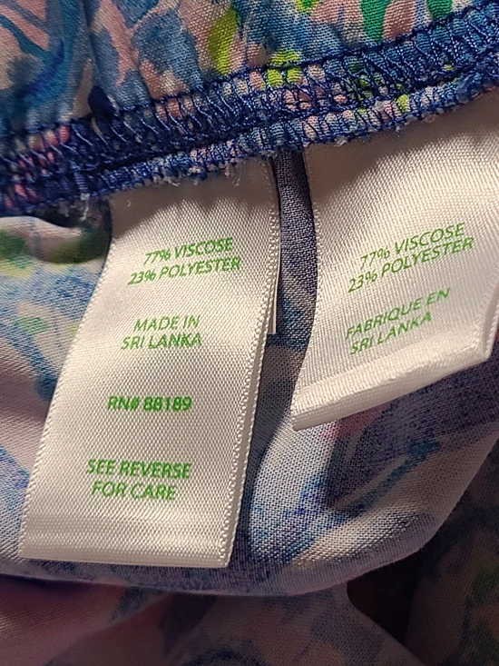 Lilly Pultizer Bal Harbour  Women’s Palazzo Pants Blue Tang Seaside EUC XL - Picture 5 of 10